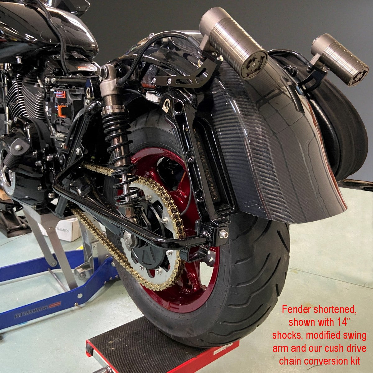 NEW!!! Carbon Fiber rear fender for 2009-up Harley touring models!