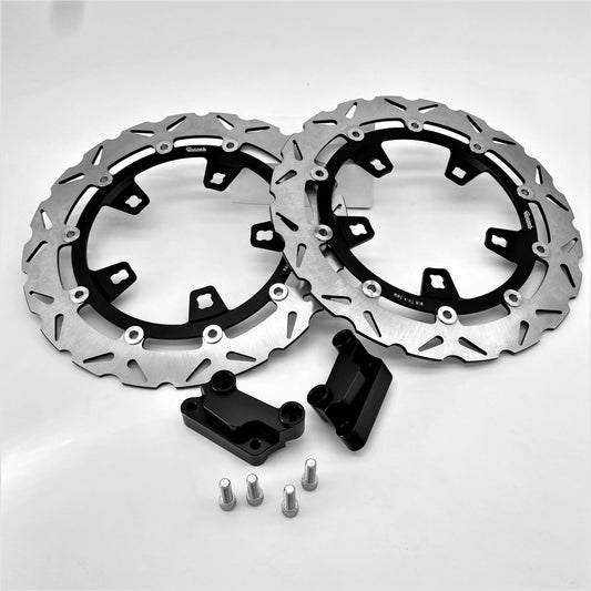 14-inch 'Enforcer' style Floating Brake Rotors with standoffs - designed for OEM touring calipers 2008-up