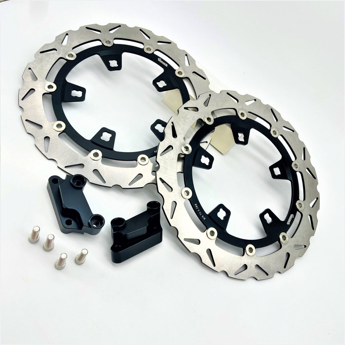 14-inch 'Enforcer' style Floating Brake Rotors with standoffs - designed for OEM touring calipers 2008-up