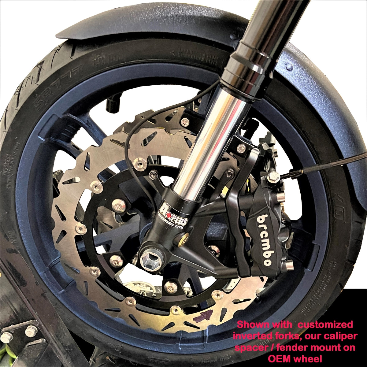 14-inch 'Enforcer' style Floating Brake Rotors with standoffs - designed for OEM touring calipers 2008-up