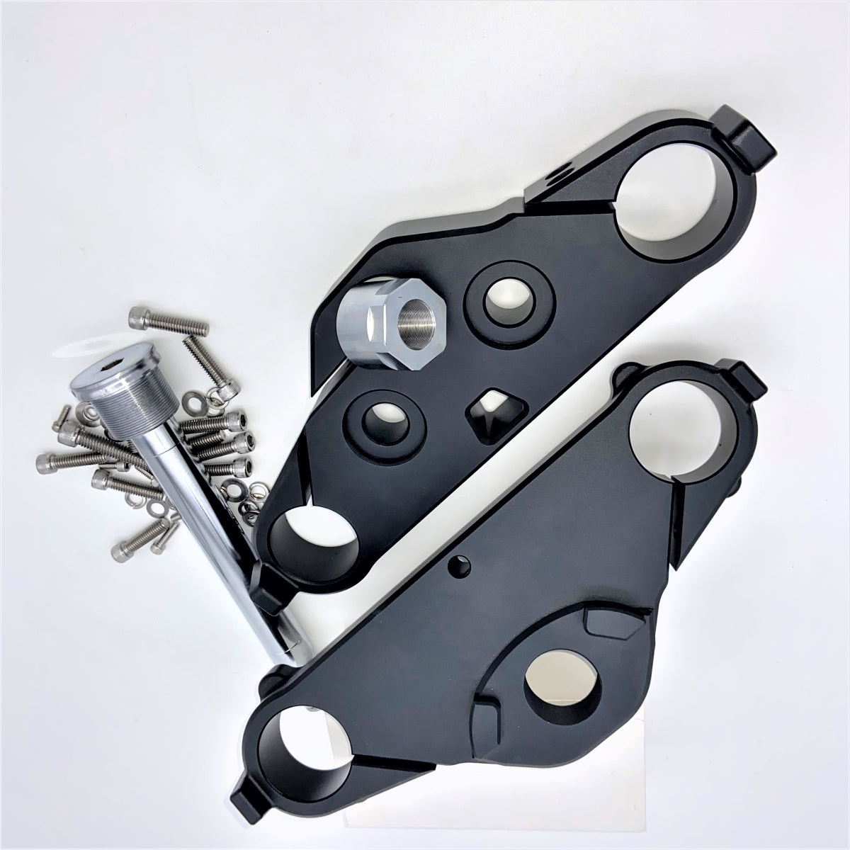 GeezerEngineering 49mm Wide Glide Triple-Trees for Harley with fairing mounts