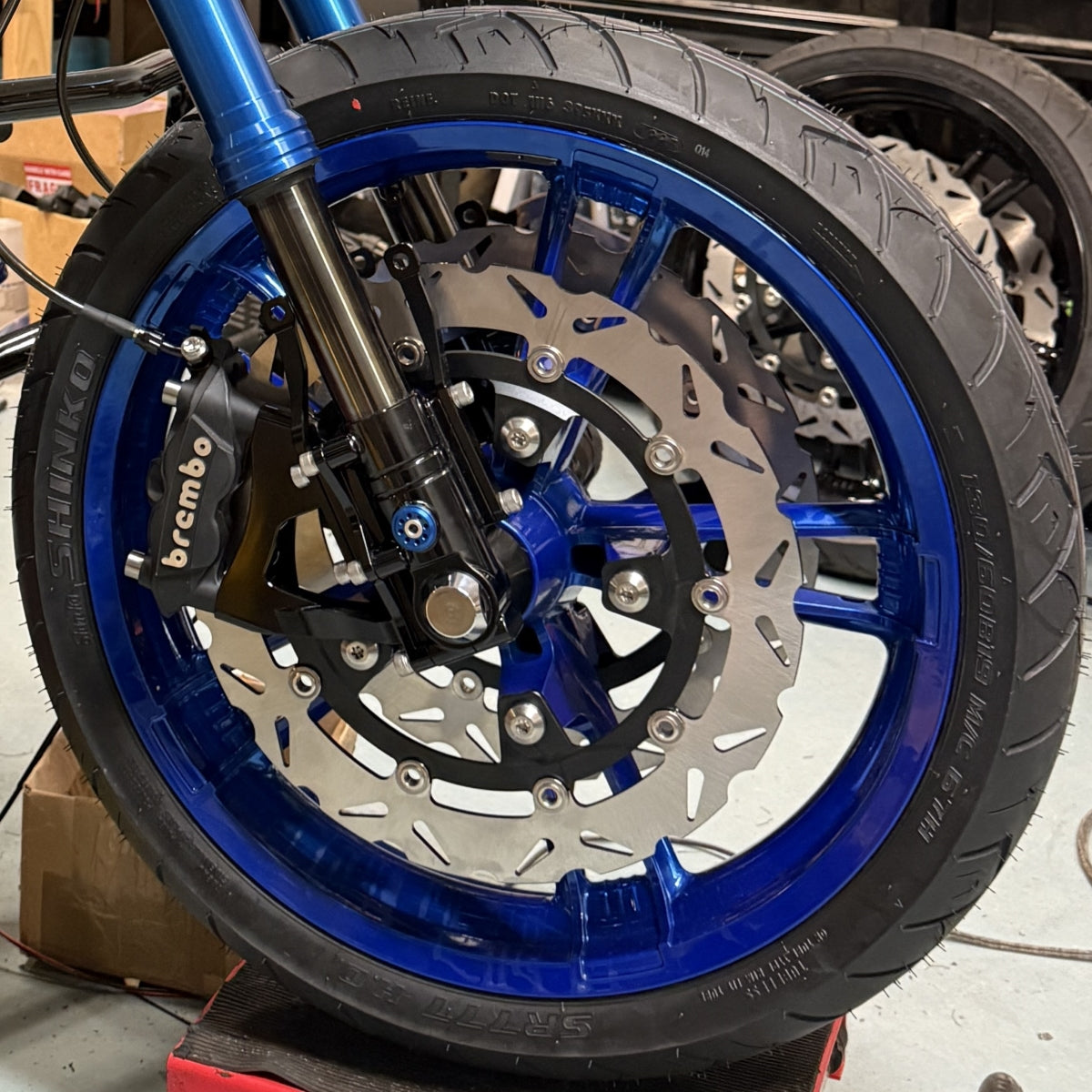 14-inch 'Enforcer' style Floating Brake Rotors with standoffs - designed for OEM touring calipers 2008-up