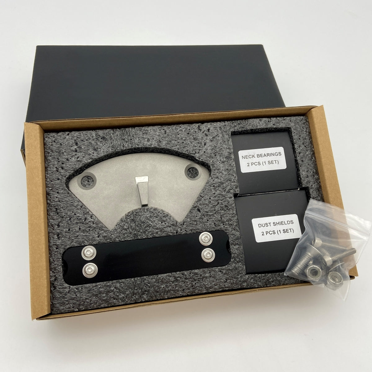 GeezerEngineering 49mm Triple-Tree Conversion Kit (2013 & earlier Touring Models) for Harley (Fork-Stop-Tab & Bearings)
