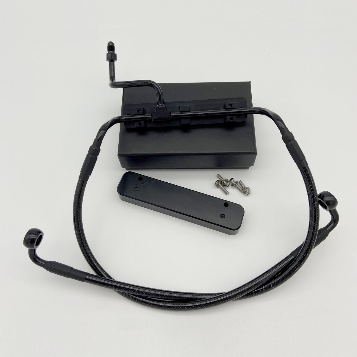 GeezerEngineering 49mm Triple-Tree Conversion Kit (2013 & earlier Touring Models) for Harley (Brake Line & Mount)