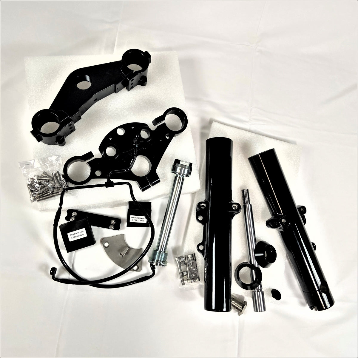 GeezerEngineering Triple-Tree, Fork-Slider Kit 49mm for Harley 2013 & earlier Touring