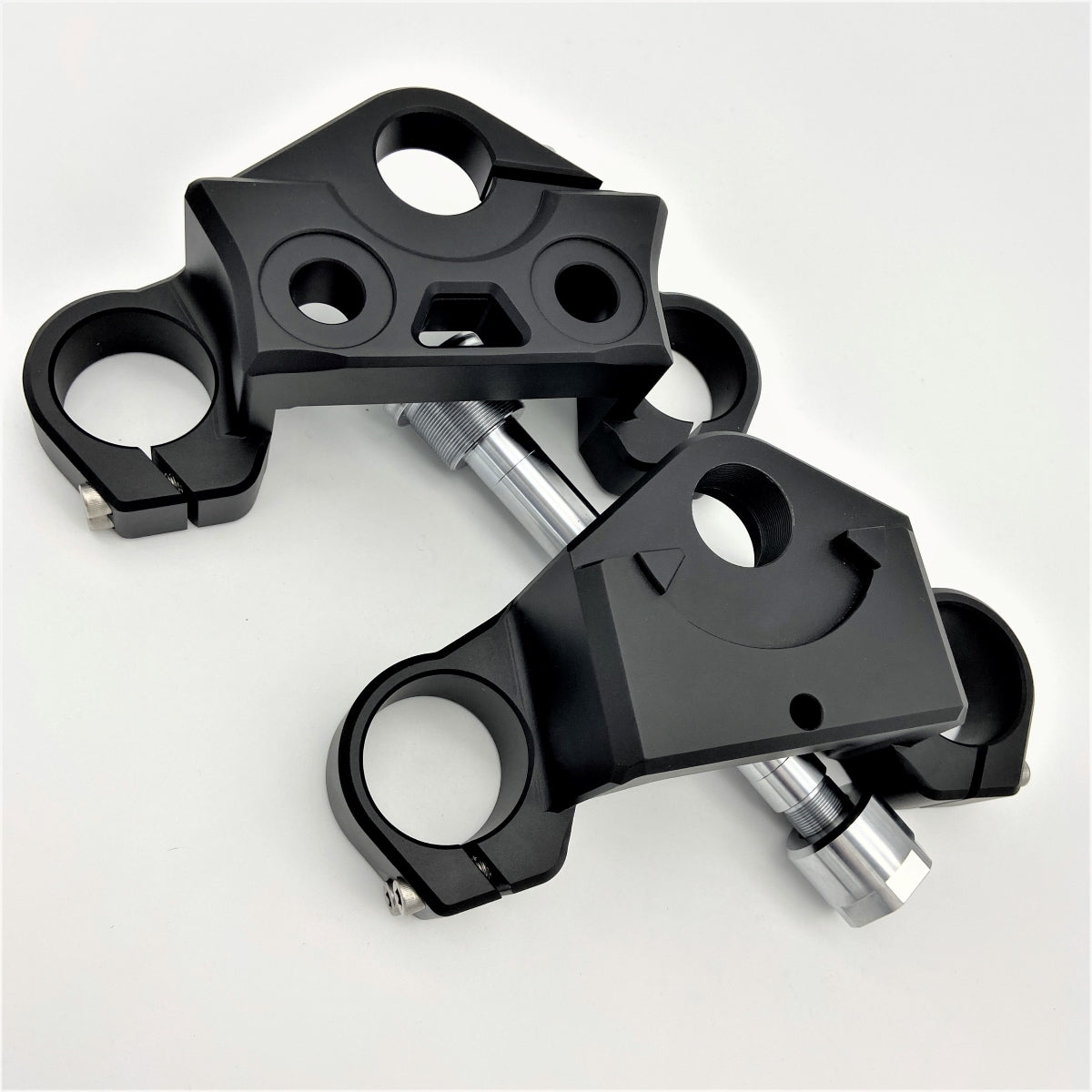 GeezerEngineering 50-54 2” drop Triple-Trees for Dyna/FXR style frames for Harley