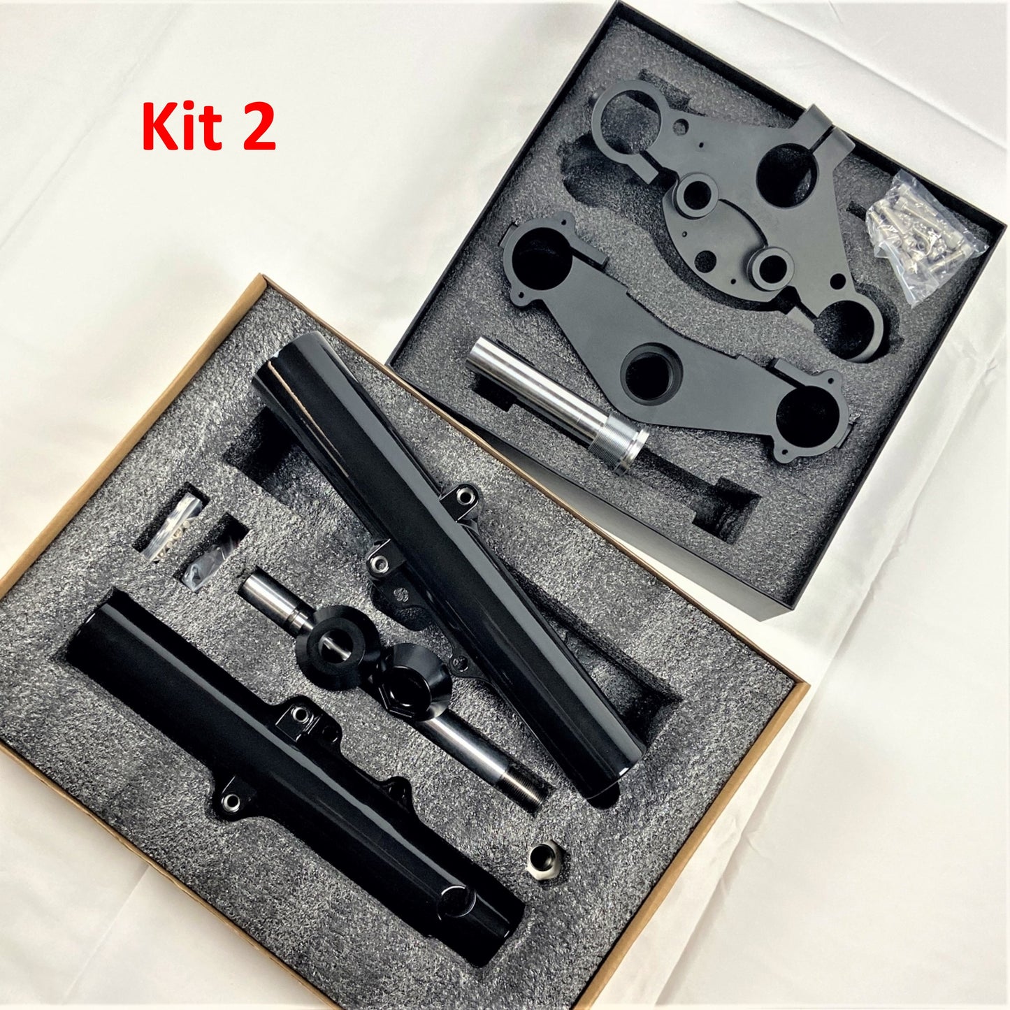 GeezerEngineering Triple-Tree, Fork-Slider Kit 49mm for Harley 2014 & later Touring