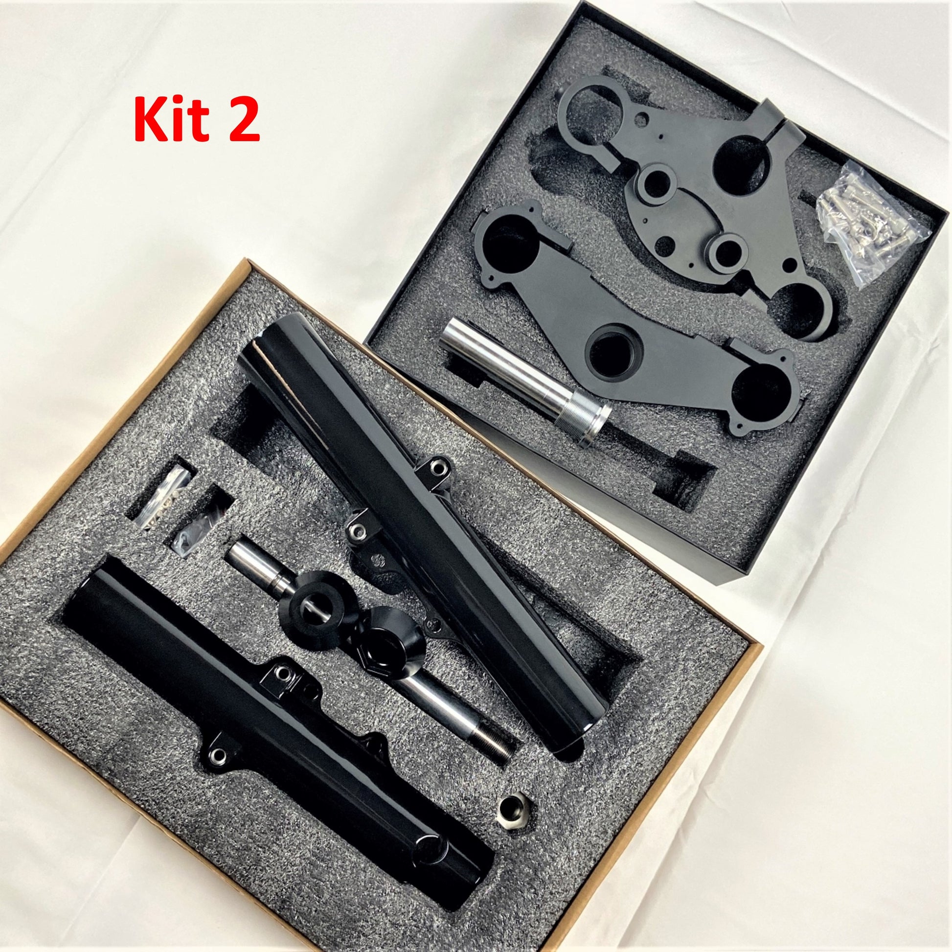 GeezerEngineering Triple-Tree, Fork-Slider Kit 49mm for Harley 2014 & later Touring
