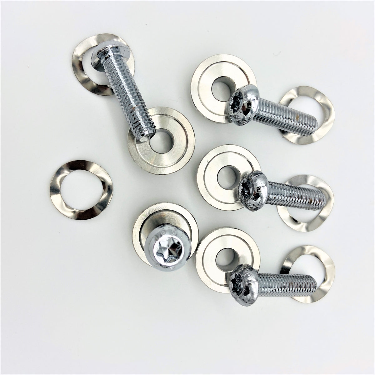 GeezerEngineering Rotor Bolts Chrome for Harley