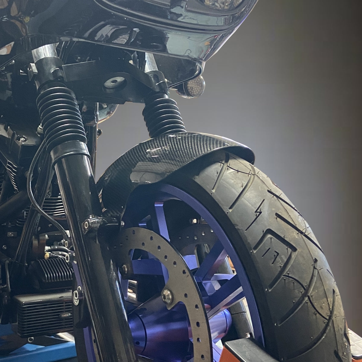 NEW!!! Carbon Fiber front fenders for Harley touring models!
