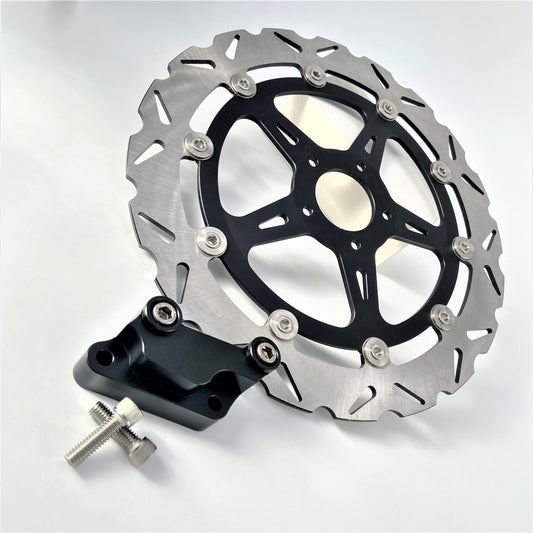 14-inch 5-Bolt Hub Floating Brake Rotors with standoffs - designed for OEM touring calipers 2008-up