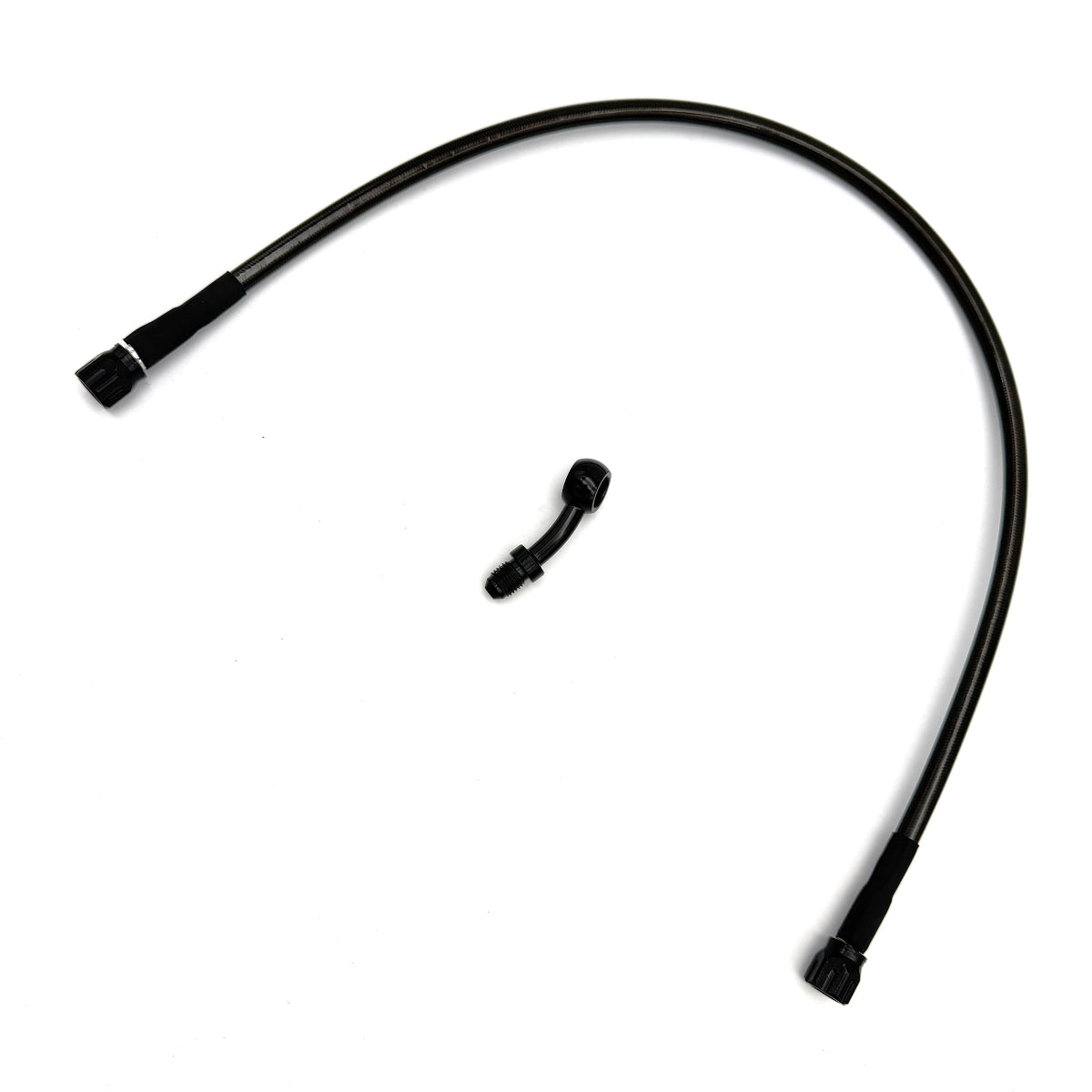 GeezerEngineering AN3 upper brake line and banjo for non-ABS 49mm fork conversion kit