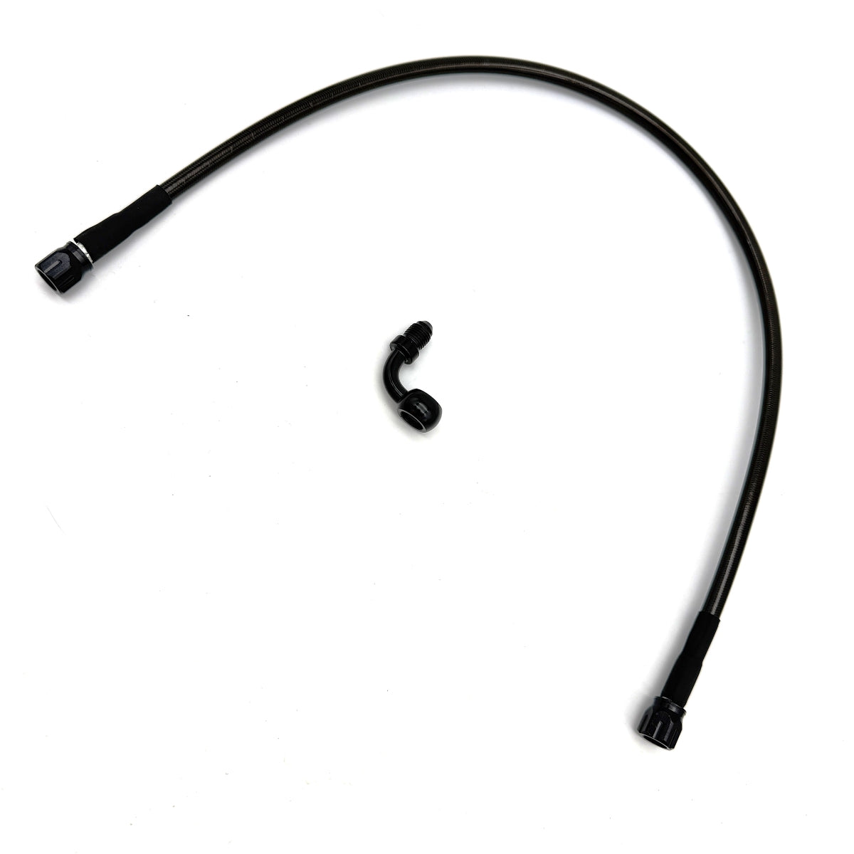 GeezerEngineering AN3 upper brake line and banjo for non-ABS 49mm fork conversion kit