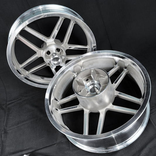 17" wheel set for racing and track - bolt-on for 09-up touring with cush drive