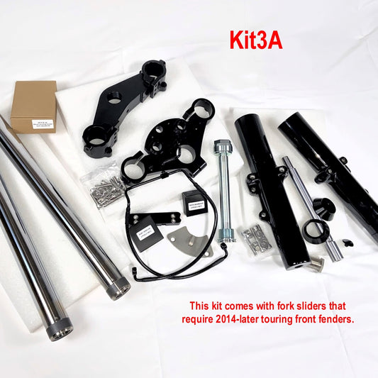 49mm Conversion kit3A for 2013 & earlier Touring models, 2014-later Fork-Sliders, Tubes, Rebuild Kit