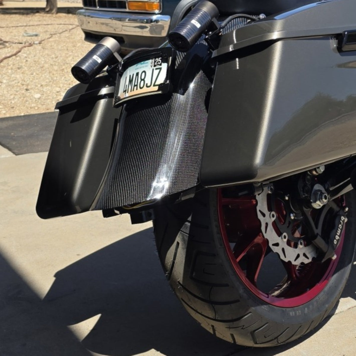 NEW!!! Carbon Fiber rear fender for 2009-up Harley touring models!