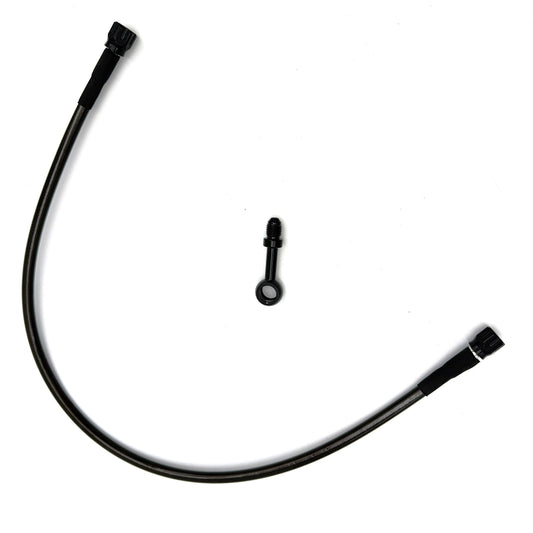 GeezerEngineering AN3 upper brake line and banjo for non-ABS 49mm fork conversion kit