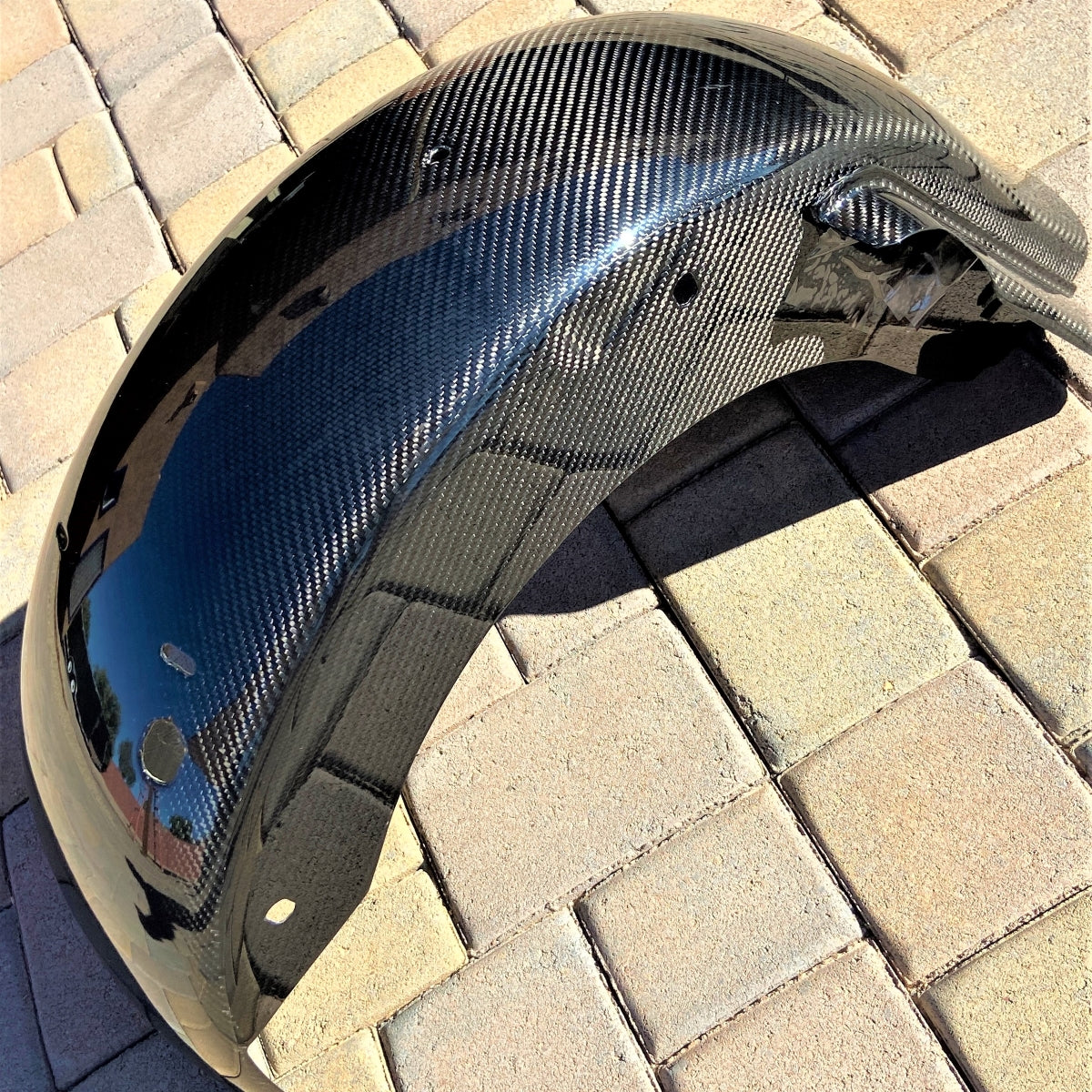 GeezerEngineering Wide Carbon Fiber Fender for 2008 & earlier Harley Touring Models