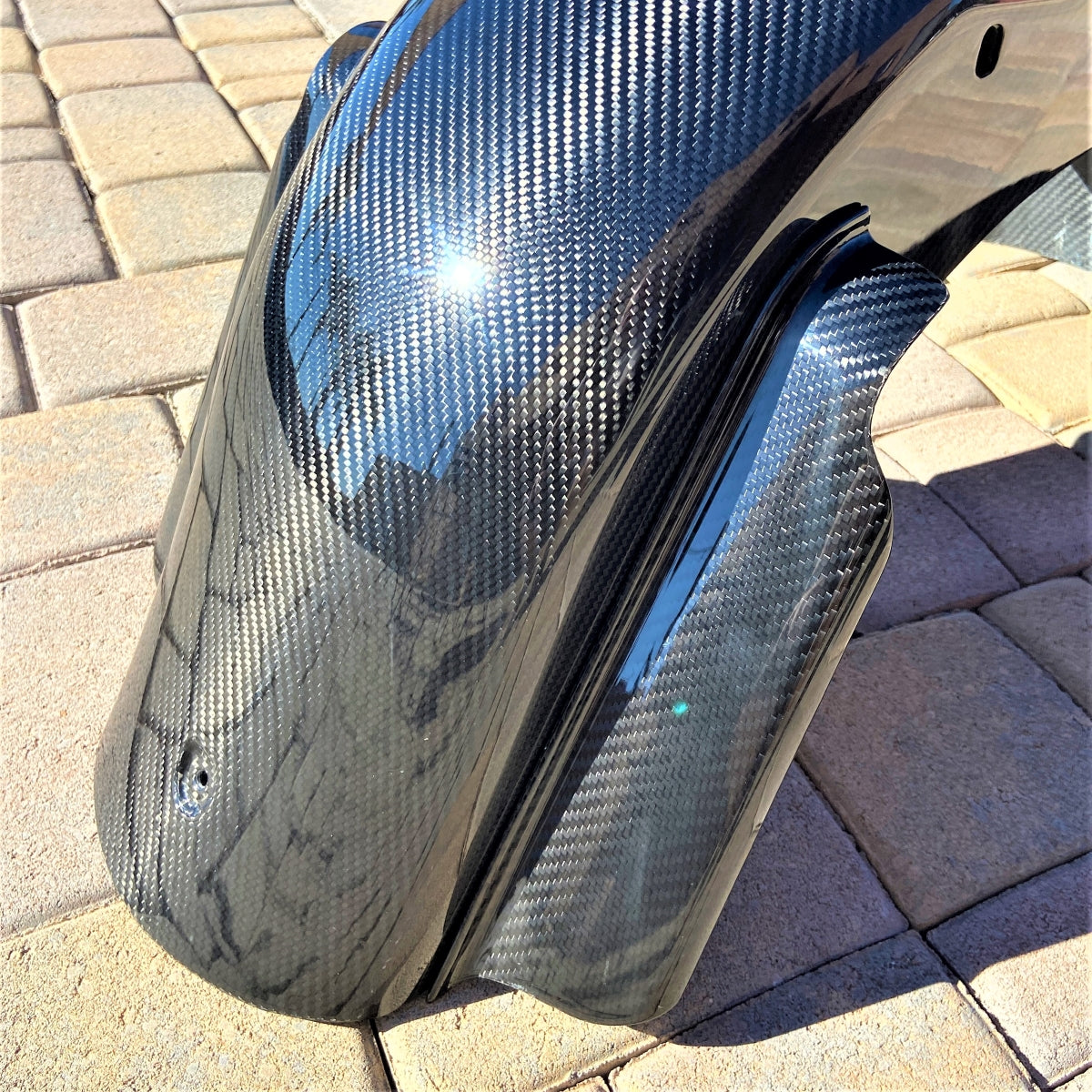 GeezerEngineering Wide Carbon Fiber Fender for 2008 & earlier Harley Touring Models