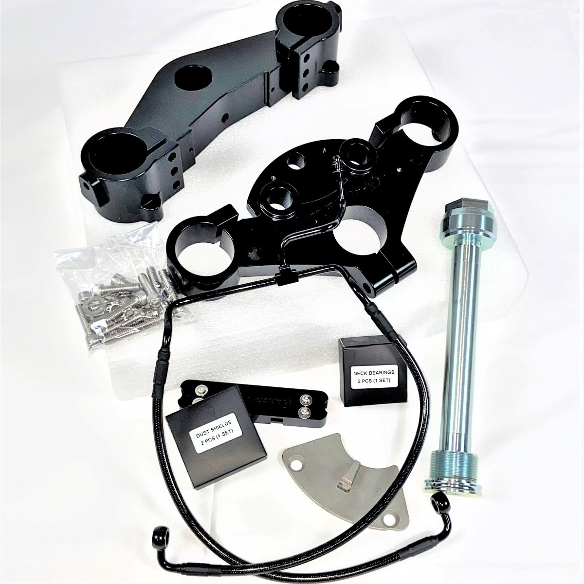 GeezerEngineering Triple-Tree, Fork-Slider Kit 49mm for Harley 2013 & earlier Touring