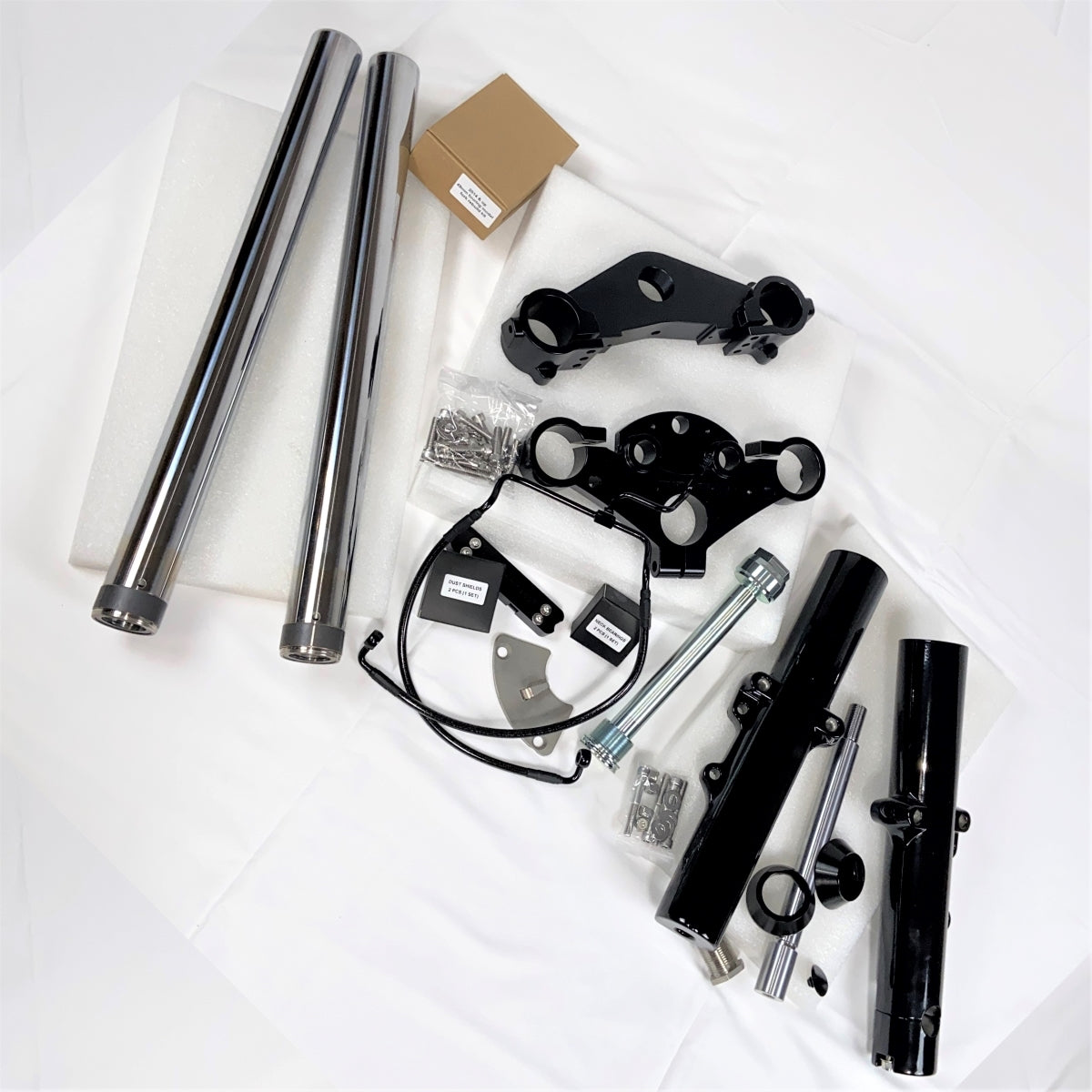 GeezerEngineering Triple-Tree, Fork-Slider, 49mm Tubes, Rebuild Kit, Cartridges 2013 & earlier Harley Touring