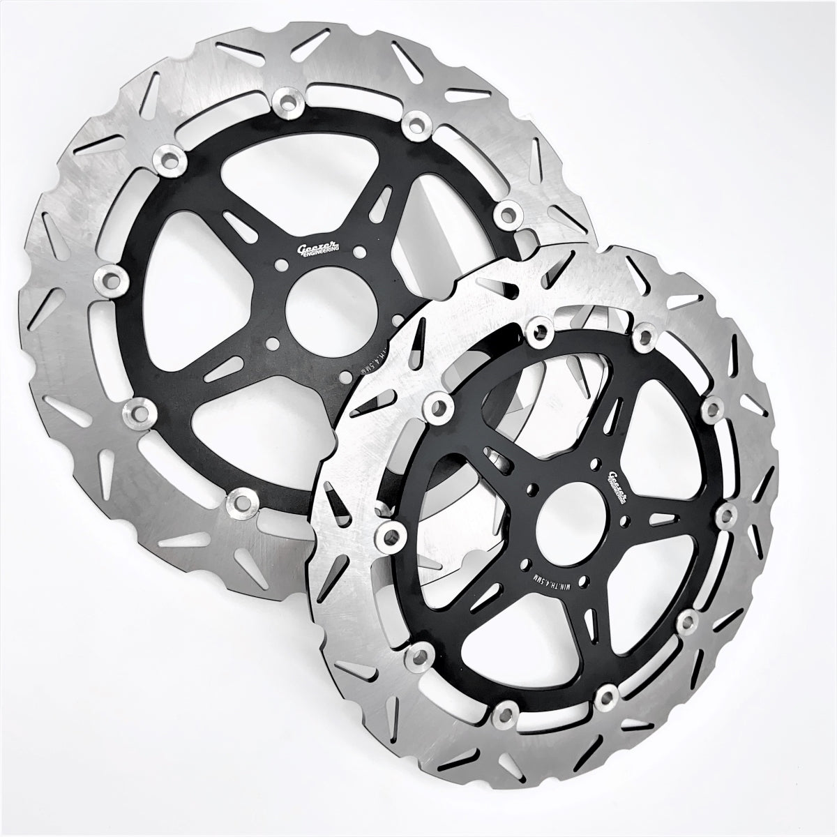 GeezerEngineering 14-inch performance full-floating brake rotors for Harley