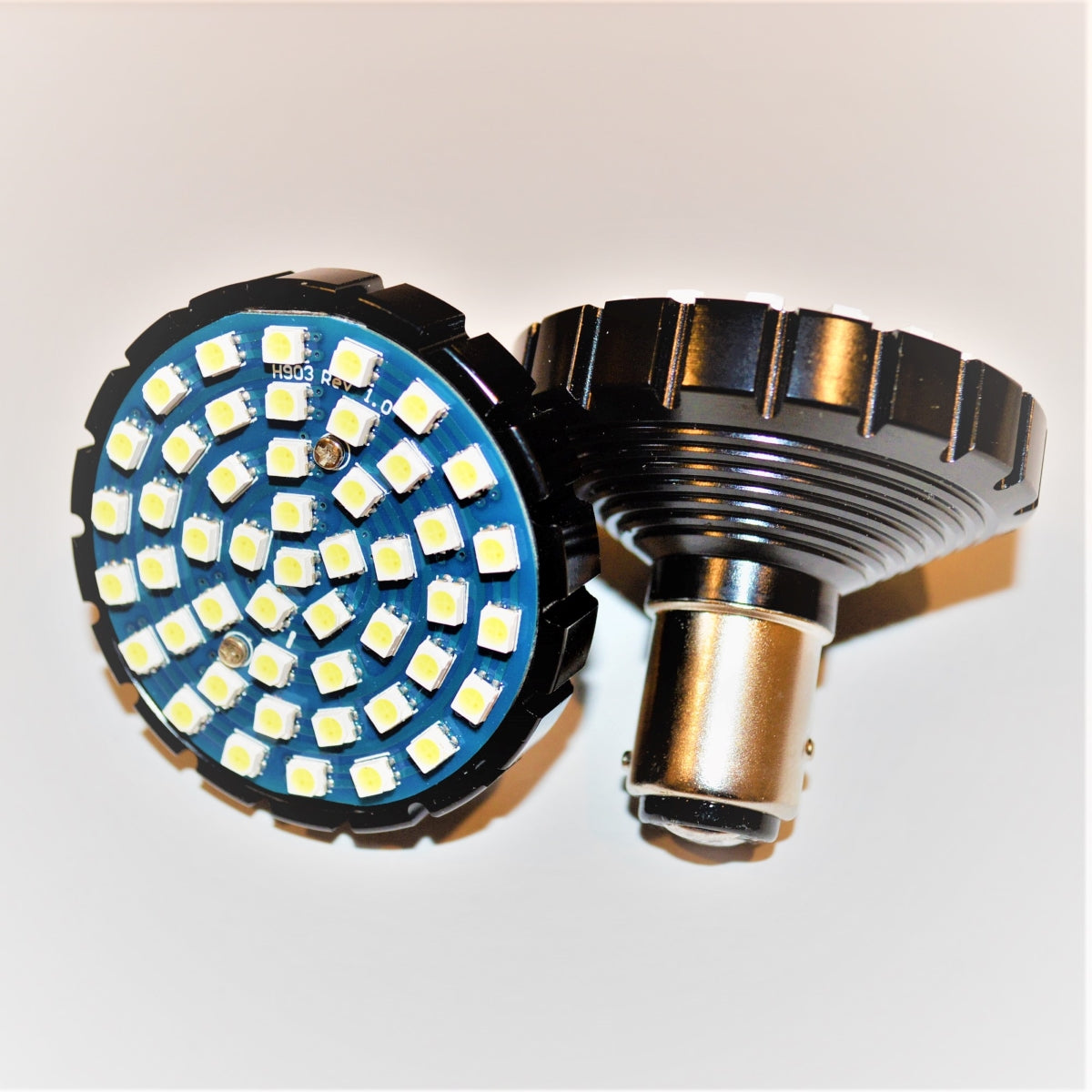 GeezerEngineering LED Running Lights (Bright White) with Amber Turn Signals for 1157 Socket